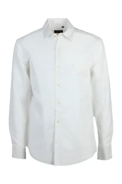 Camicia misto lino collo classico