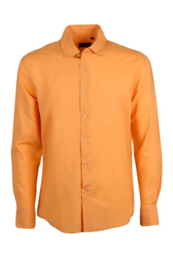 Camicia misto lino collo classico
