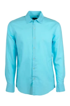 Camicia misto lino collo classico