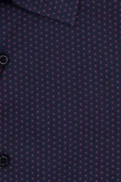 Camicia regular fit in puro cotone microfantasia