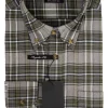 Camicia scozzese uomo button down in flanella rasata