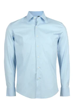 Camicia uomo elasticizzata tinta unita