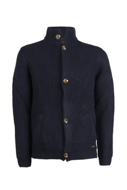 Cardigan uomo a trama lavorata con bottoni