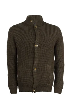 Cardigan uomo a trama lavorata con bottoni