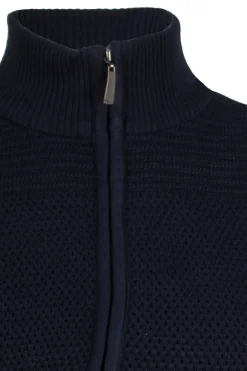 Cardigan uomo full zip con trama lavorata