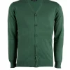 Cardigan uomo in cotone tinta unita