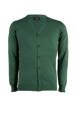Cardigan uomo in cotone tinta unita