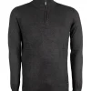 Cardigan uomo mezza zip in misto cotone