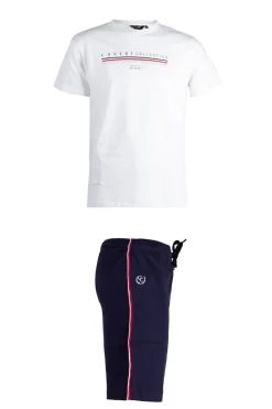 Completo con t-shirt con stampa e pantaloncino