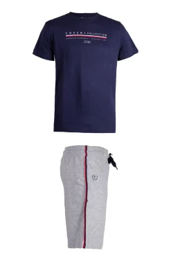 Completo con t-shirt con stampa e pantaloncino