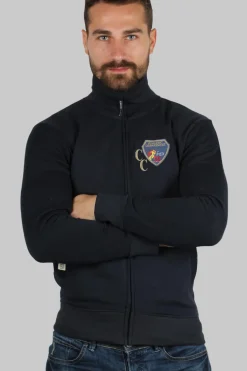 Felpa full zip uomo linea oversize