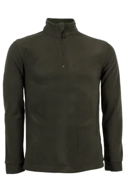 Felpa in micro pile mezza zip