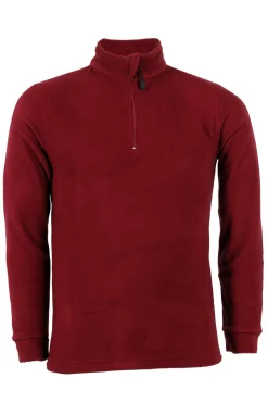Felpa in micro pile mezza zip