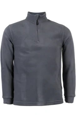 Felpa in micro pile mezza zip