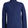 Felpa in pile con zip intera e tasche laterali e logo ricamato ton sur ton