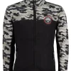 Felpa uomo in pile full zip camuflage
