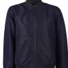Giacca antivento con tasche slant e zip intera