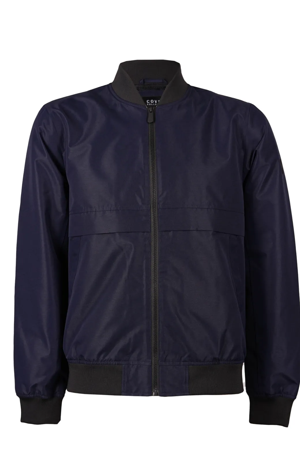 Giacca antivento con tasche slant e zip intera