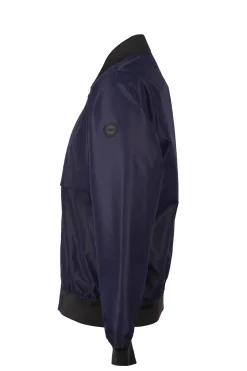 Giacca antivento con tasche slant e zip intera