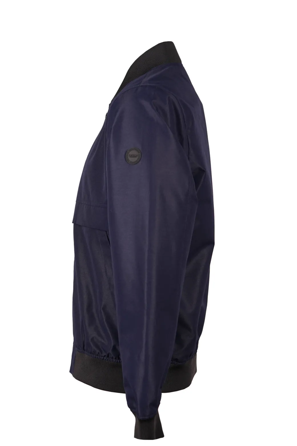 Giacca antivento con tasche slant e zip intera