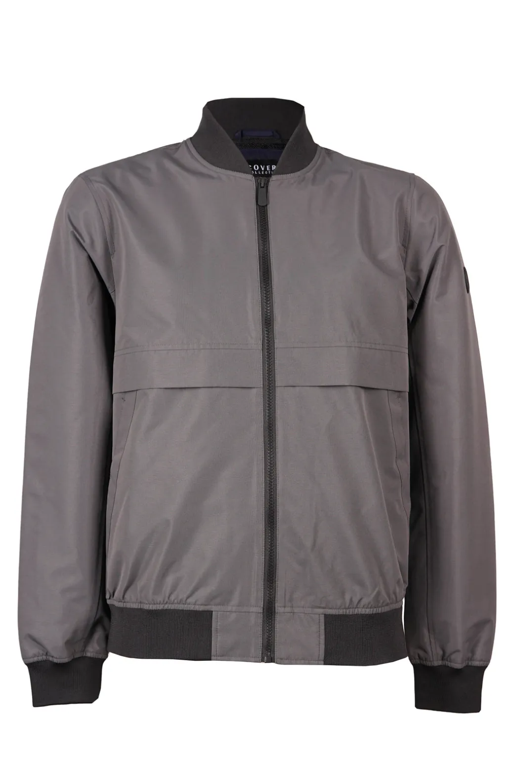 Giacca antivento con tasche slant e zip intera