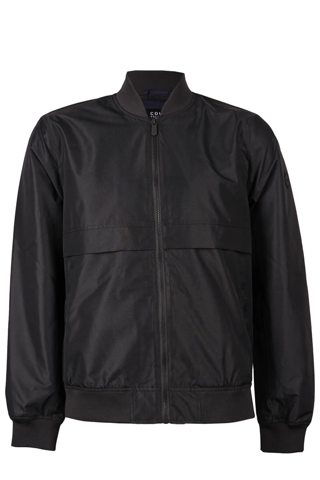 Giacca antivento con tasche slant e zip intera