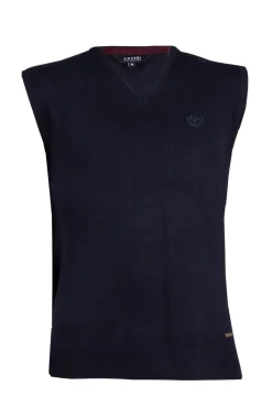 Gilet con scollo a V e logo ricamato
