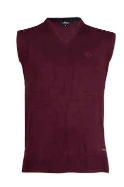 Gilet con scollo a V e logo ricamato