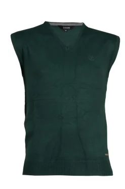 Gilet con scollo a V e logo ricamato