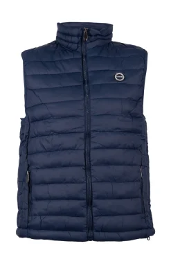 Gilet imbottito 100 gr, zip frontale e logo sul cuore