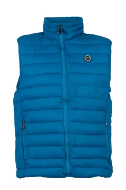 Gilet imbottito 100 gr, zip frontale e logo sul cuore