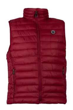 Gilet imbottito 100 gr, zip frontale e logo sul cuore