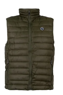 Gilet imbottito 100 gr, zip frontale e logo sul cuore