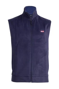 Gilet in pile con zip intera e tasche laterali