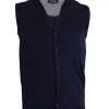 Gilet in puro cotone uomo con bottoni