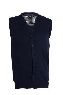 Gilet in puro cotone uomo con bottoni
