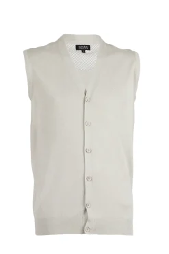 Gilet in puro cotone uomo con bottoni