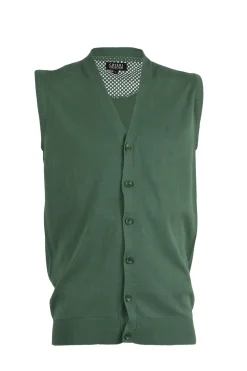 Gilet in puro cotone uomo con bottoni