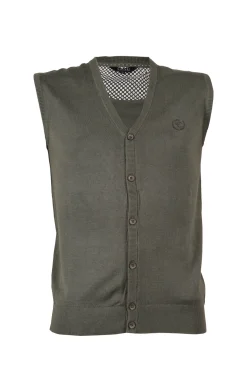 Gilet in puro cotone uomo con bottoni