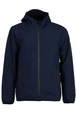 Giubbino softshell con cappuccio e doppia tasca