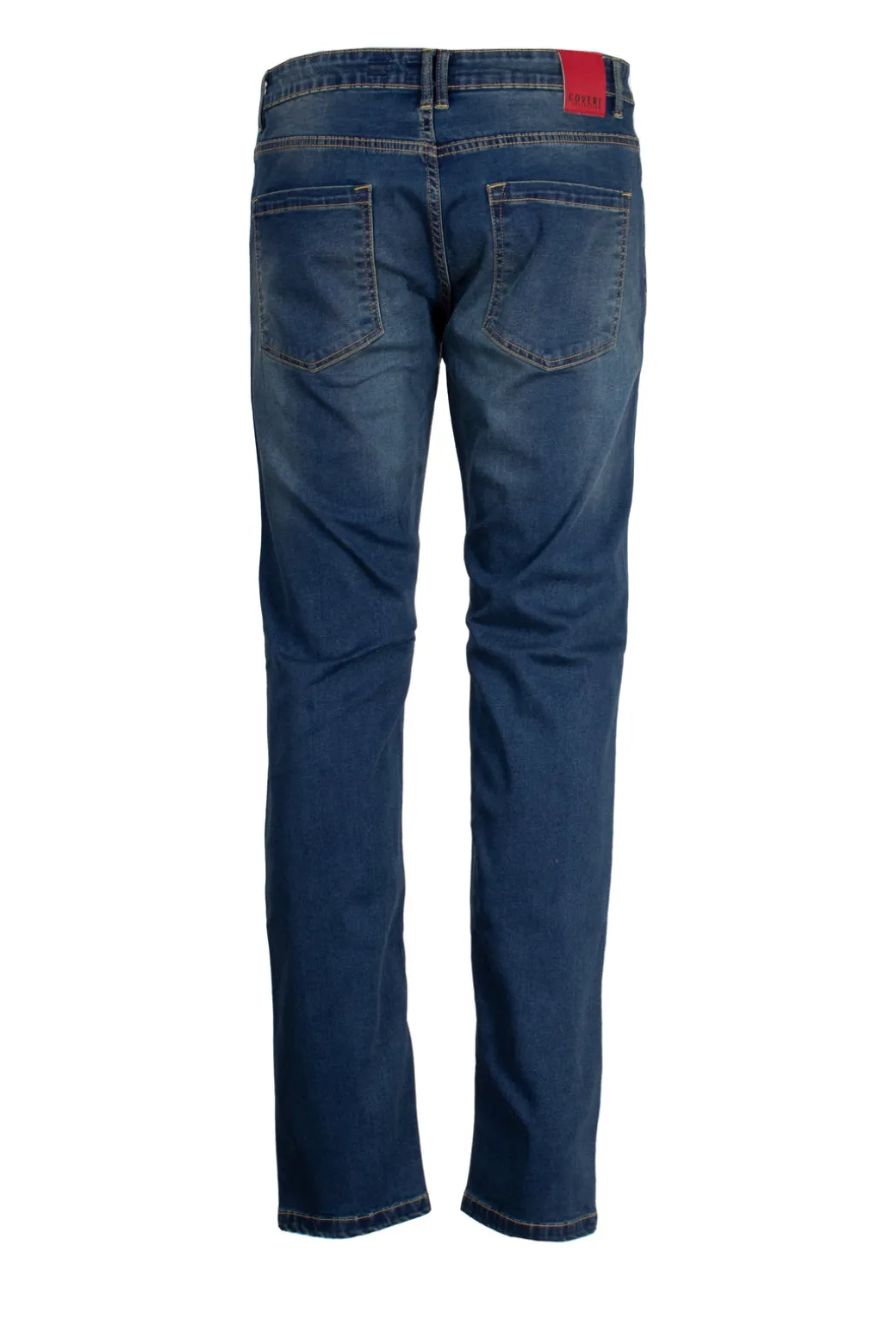 Jeans 5 tasche in denim blu stone wash
