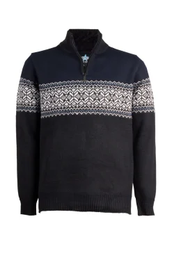 Maglione uomo mezza zip con interno foderato in pile