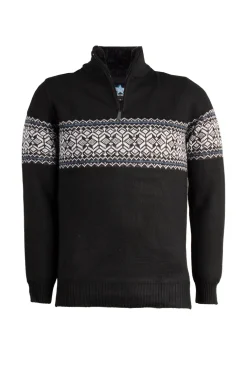 Maglione uomo mezza zip con interno foderato in pile