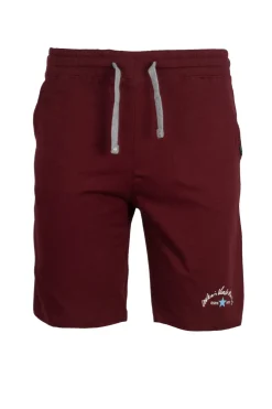 Pantaloncino sportivo in jersey con stampa e lacci in contrasto
