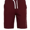 Pantaloncino sportivo in jersey con stampa e lacci in contrasto