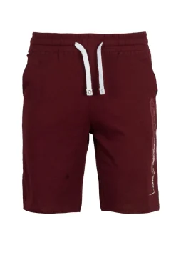 Pantaloncino sportivo in jersey con stampa e lacci in contrasto