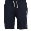 Pantaloncino sportivo in jersey con stampa e lacci in contrasto