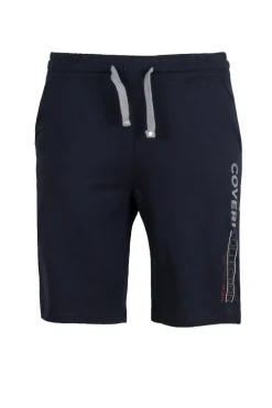 Pantaloncino sportivo in jersey con stampa e lacci in contrasto