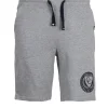Pantaloncino sportivo in jersey con stampa e lacci in contrasto