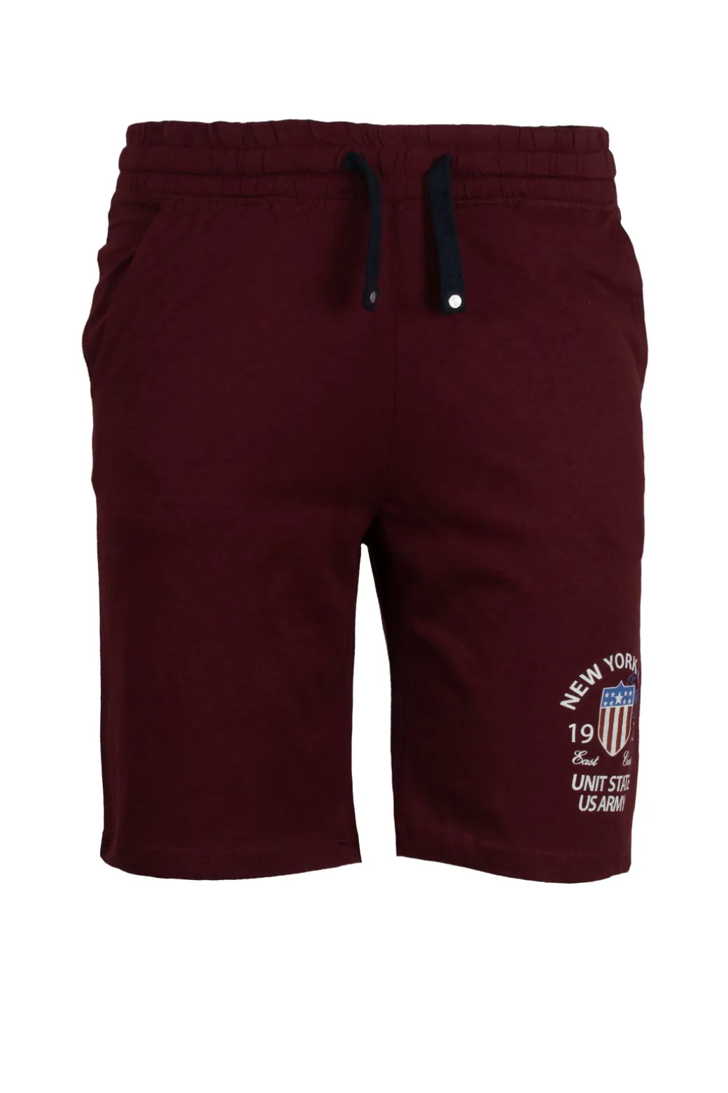 Pantaloncino sportivo in jersey con stampa e lacci in contrasto